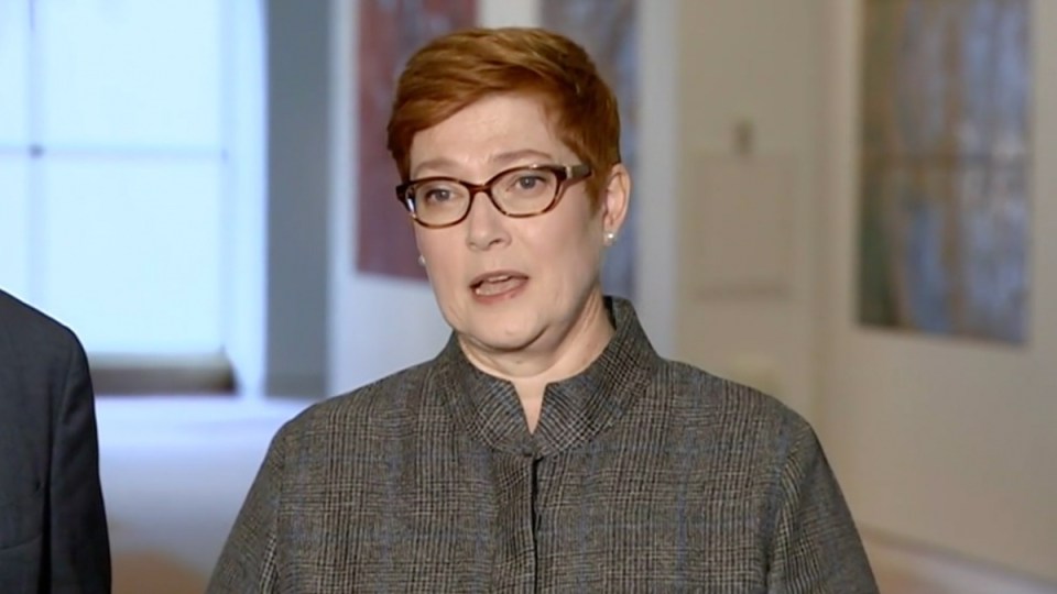 marise payne goes to China