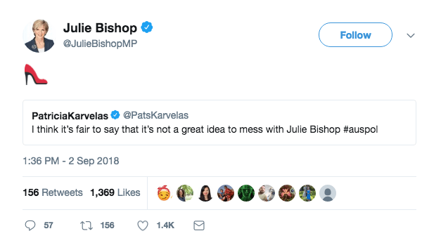 julie bishop twitter