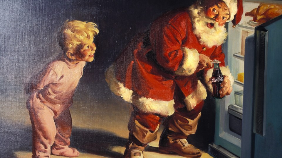 santa claus being used at a marketing tool