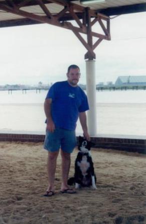 Gavin Bannier with his border collie Jill
