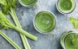 Celery stalks and juice