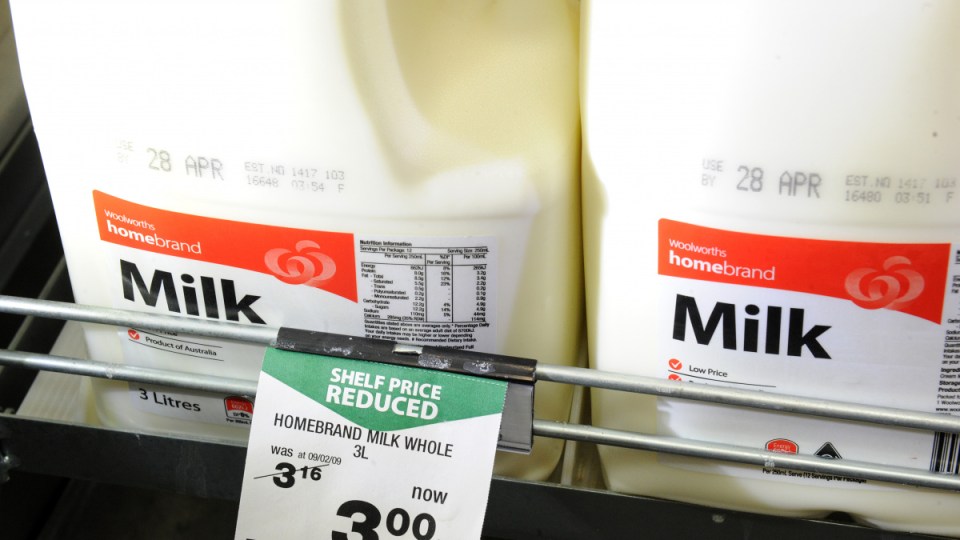 woolworths cheap milk