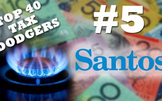 Santos is the fifth biggest tax dodger in Australia.