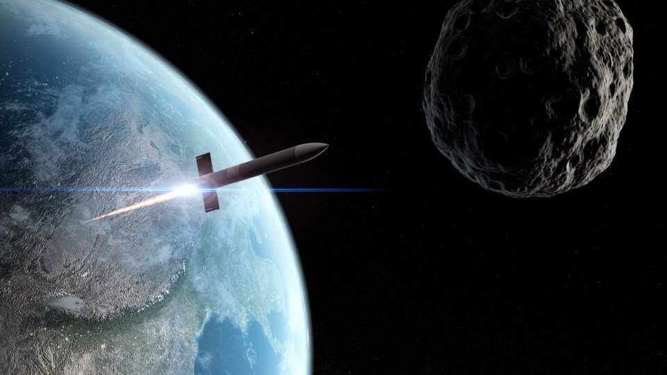 Rocket heading to blow up asteroid