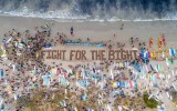 Fight for the Bight protestors have gathered at beaches across Australia