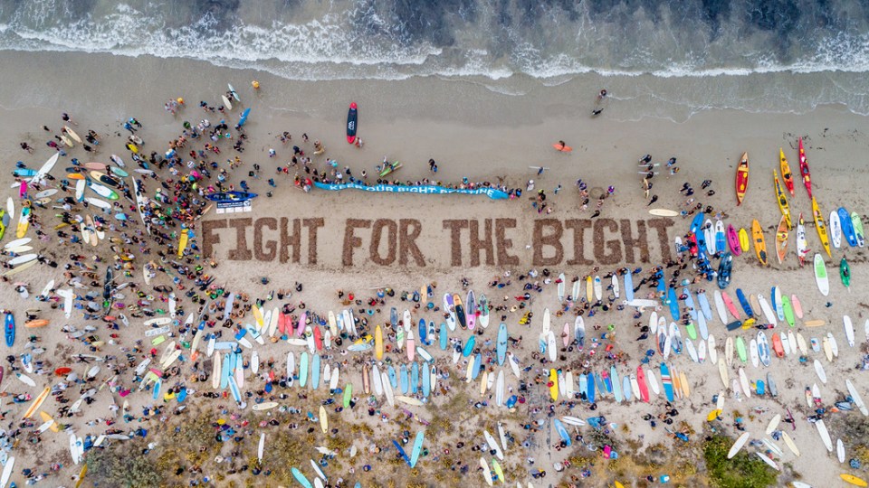 Fight for the Bight protestors have gathered at beaches across Australia