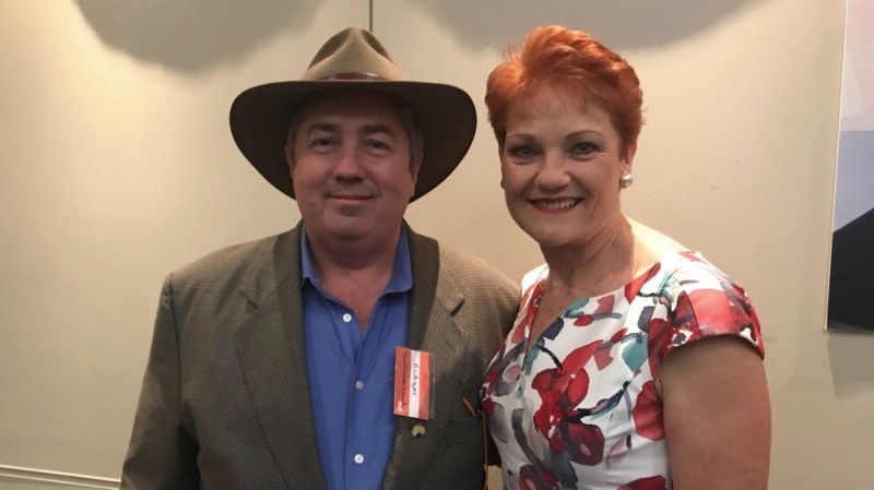 Rodger Muller with Pauline Hanson