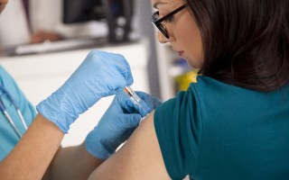 woman vaccination