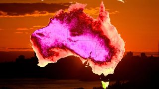 Australia heatwave map