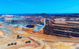 Open copper mine pit