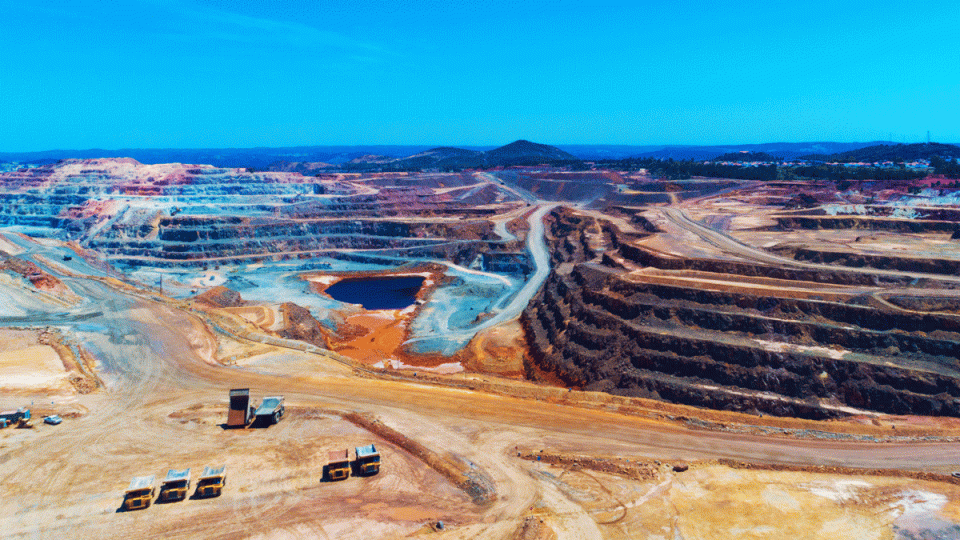 Open copper mine pit