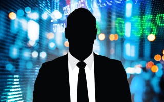 A business man silhouette.