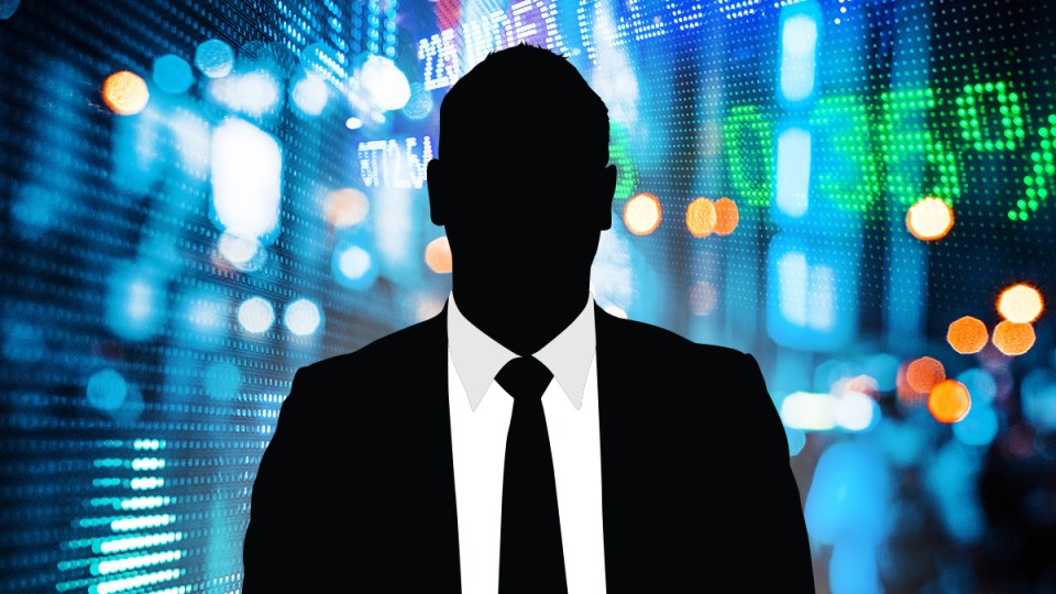 A business man silhouette.