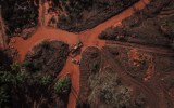 An aerial shot of the Córrego do Feijão mine disaster.