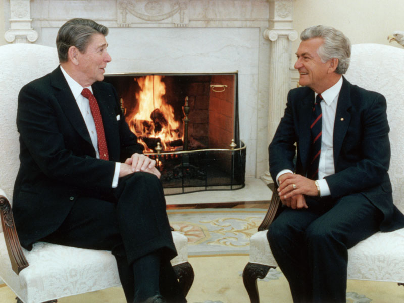 Bob Hawke Ronald Reagan