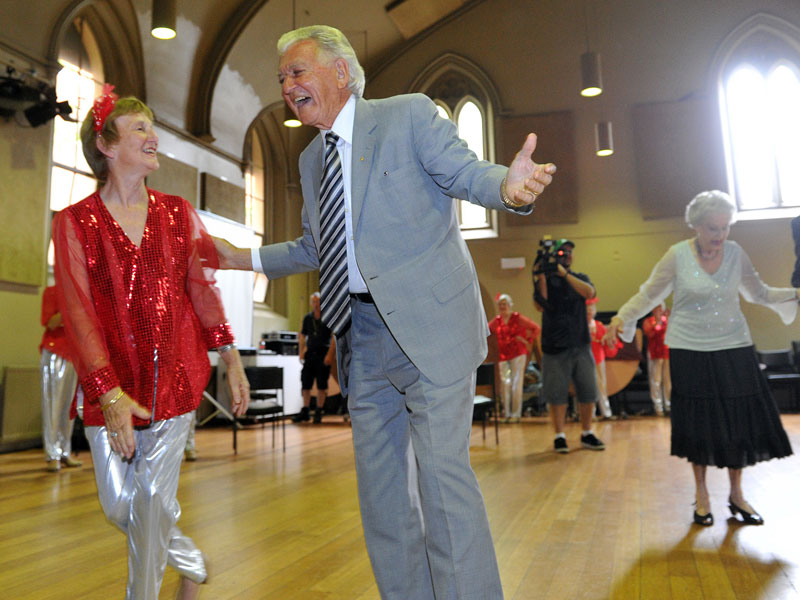 Bob Hawke tap dancing