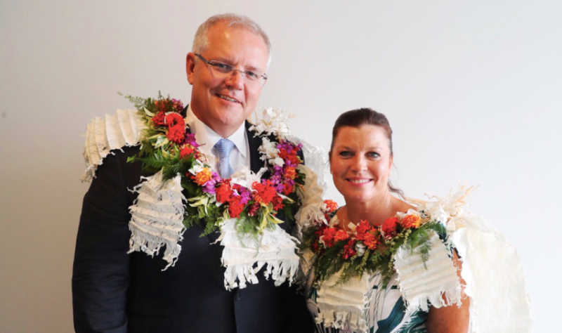 Scott Morrison is being urged to interrupt his Fijian holiday to recall Parliament next week. Photo: Twitter