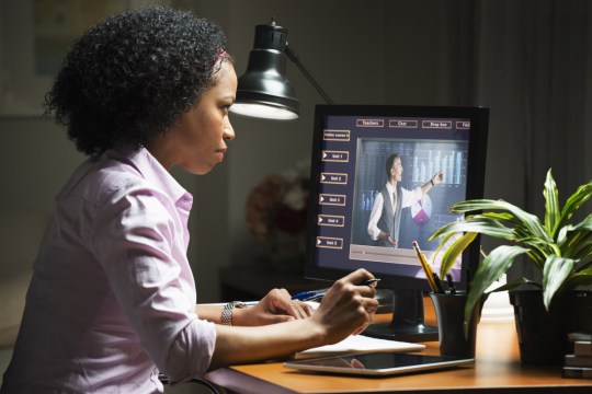 Robyn says the one-on-one video conference calls were a highlight of her master's course.