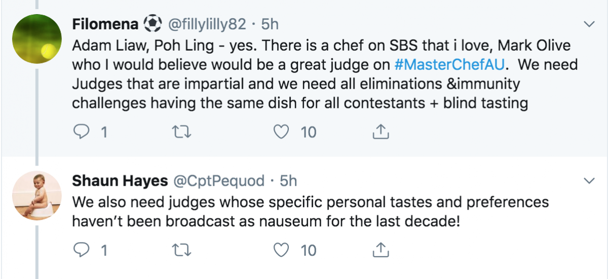 Masterchef Twitter