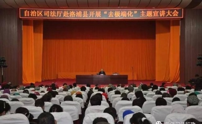 Beijing has defended the Uighur camps. Photo: Chinese TV 