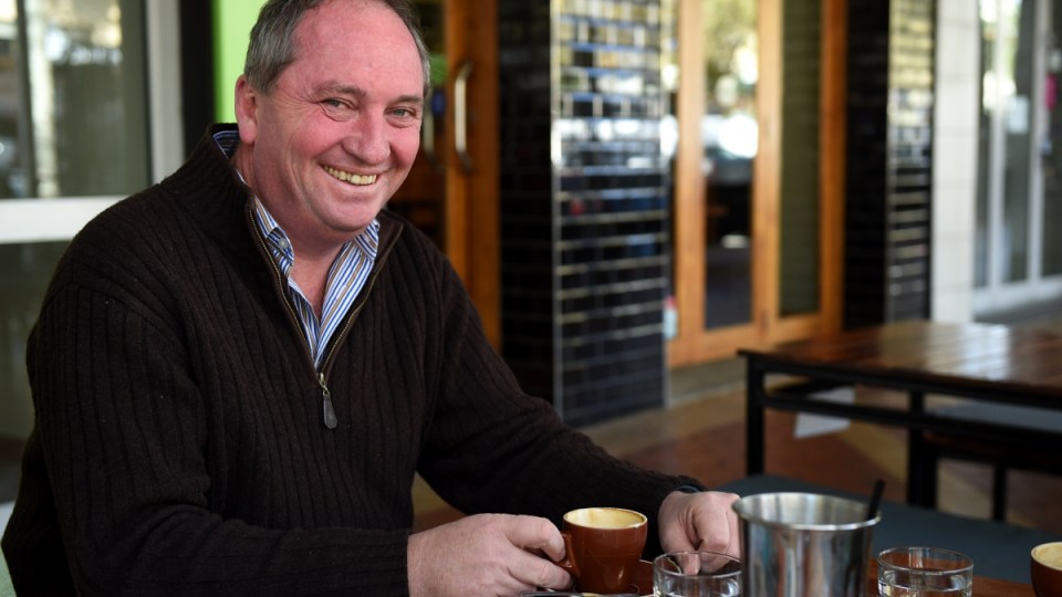 Barnaby Joyce says having a coffee at the end of the month is a treat.