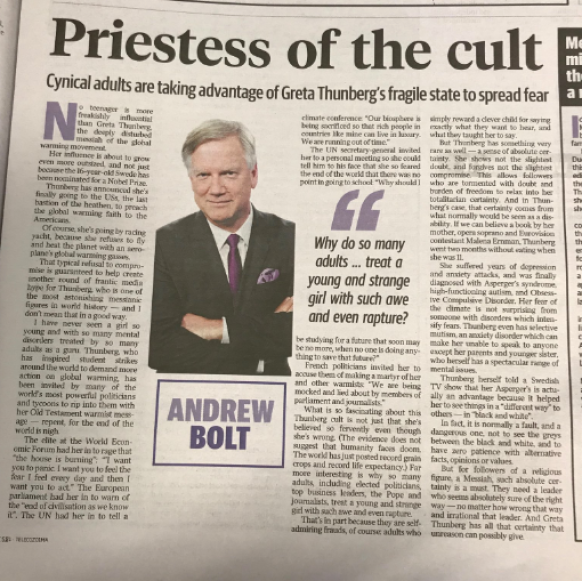 greta thunberg andrew bolt
