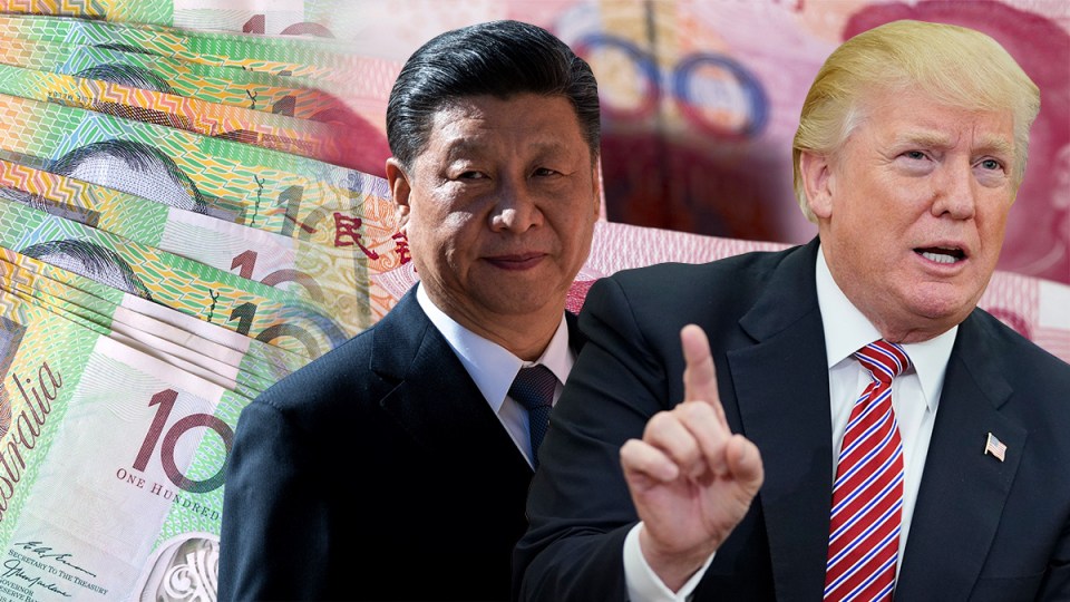 Xi Jinping and Donald Trump on top of Australian notes.