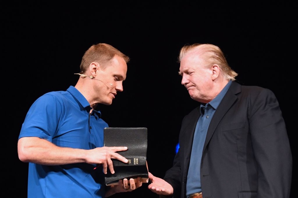 Donald Trump the bible and David Platt.