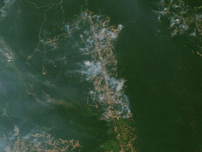The fires can now be seen form space. Photo: NASA