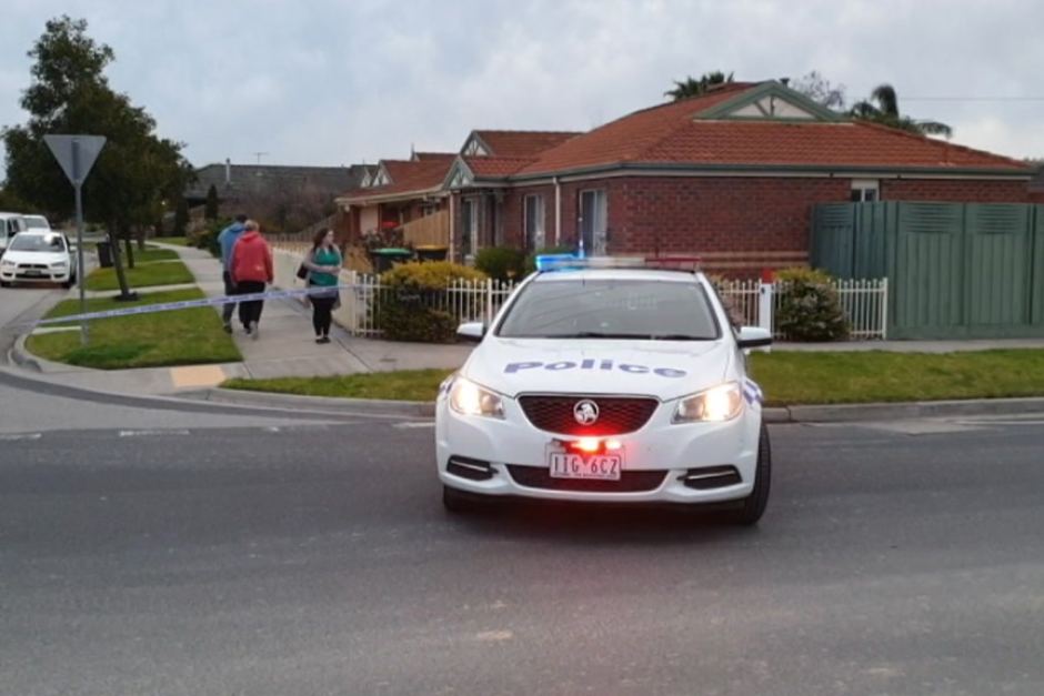 Police car parked out the front of a Langwarrin home where a toddler died.