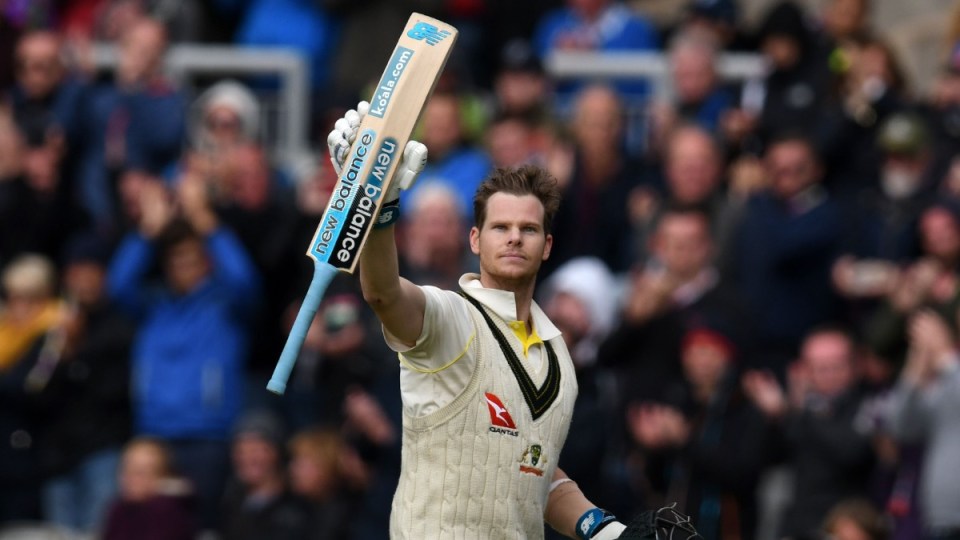 Steve Smith walks off field.`