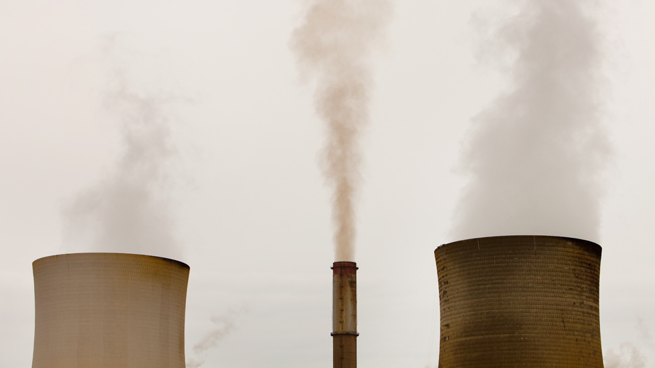 Emissions from a coal fired power station in the Latrobe Valley, Victoria.