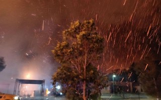 A bush fire in Peregian Springs.