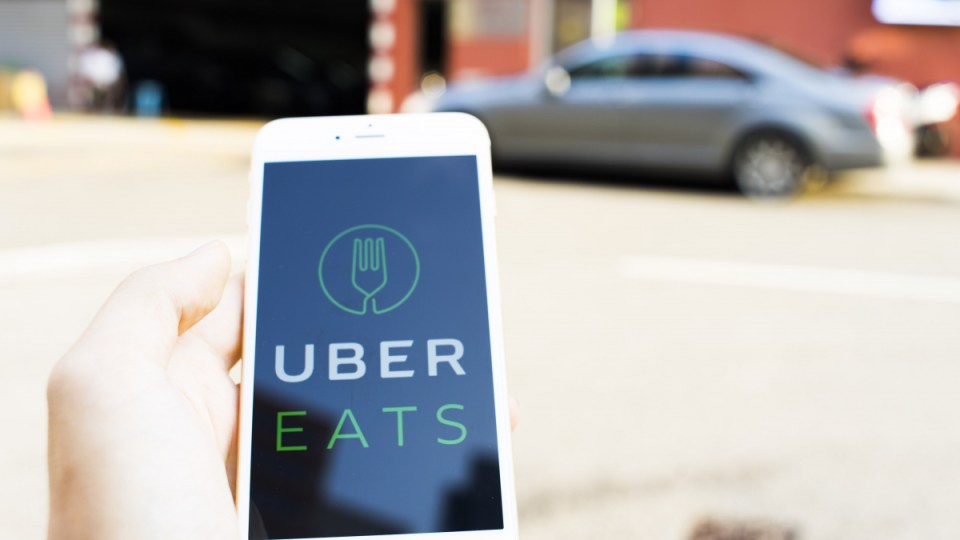 UberEats app loading up on a phone.