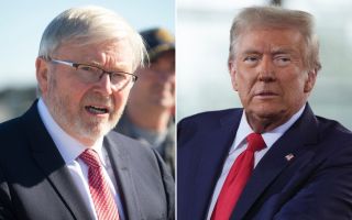 Kevin Rudd and Donald Trump