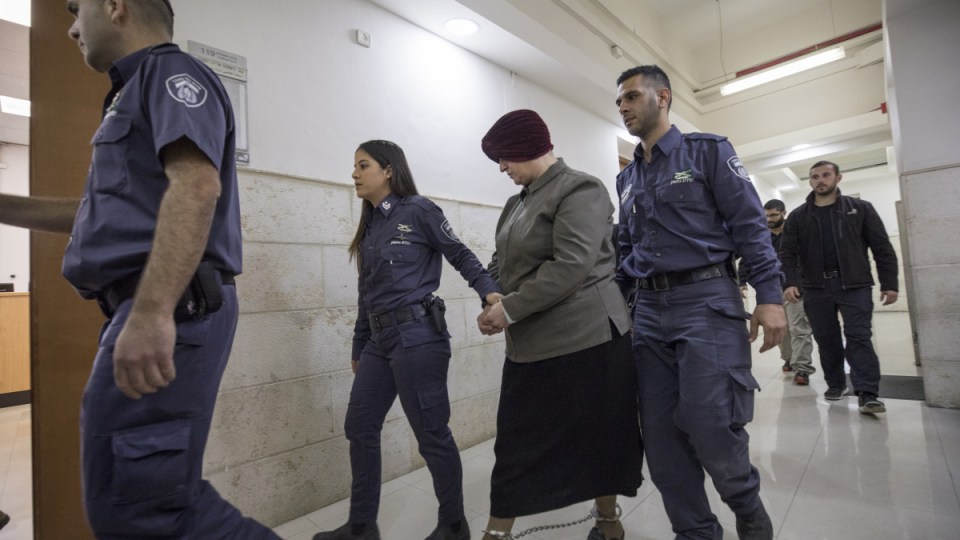 Ms Leifer is brought to Jerusalem District court. Photo: AAP