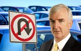 Michael Pascoe in a car yard.