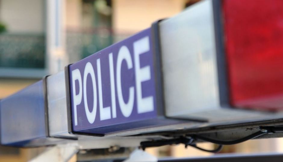 woman hit police car