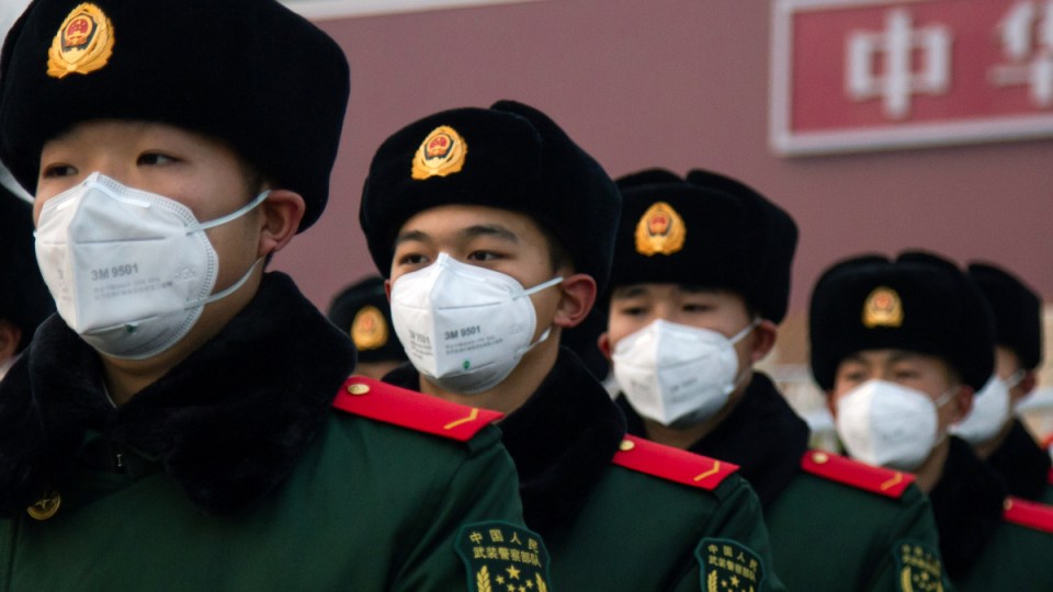 coronavirus masks military China
