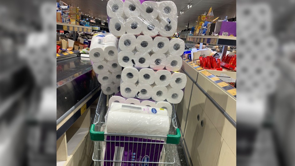 Toilet paper panic buying