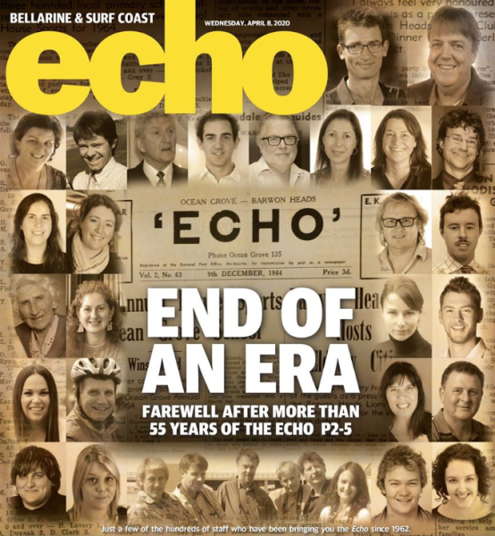 Echo newspaper front page