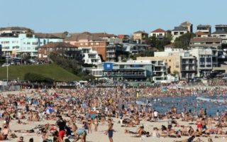 A crowded Bondi Beach