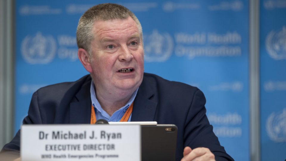 World Health Organization (WHO) Health Emergencies Programme Director Michael Ryan, informs the media about the update on COVID-19 and coronavirus during a news press conference at the World Health Organization (WHO) headquarters