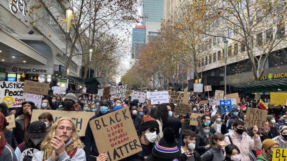 blm protest melbourne virus