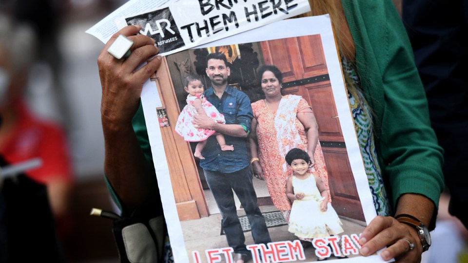 An image of the Biloela family who could be released as early as Tuesday.