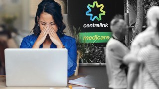 Stressed woman applying for JobSeeker