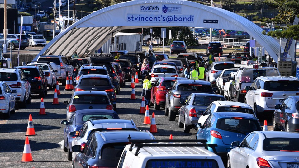Sydney coronavirus drive-through testing clinic