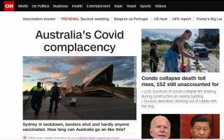 Coronavirus Australia world media portrayal