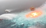 mexico gas fire ocean