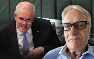 Photos of Scott Morrison and Dennis Atkins